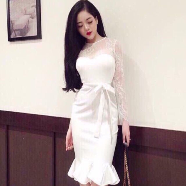 Đầm body đuôi cá kèm ảnh thật