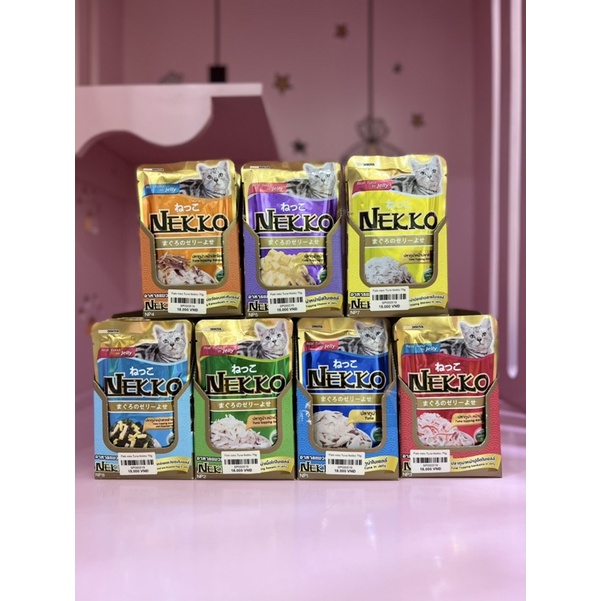 Thùng pate Nekko cho mèo 48 gói mix vị