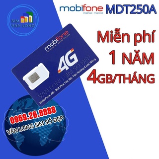 Sim 4G Mobifone – 4G/ Tháng MDT250 dùng 1 năm không nạp tiền