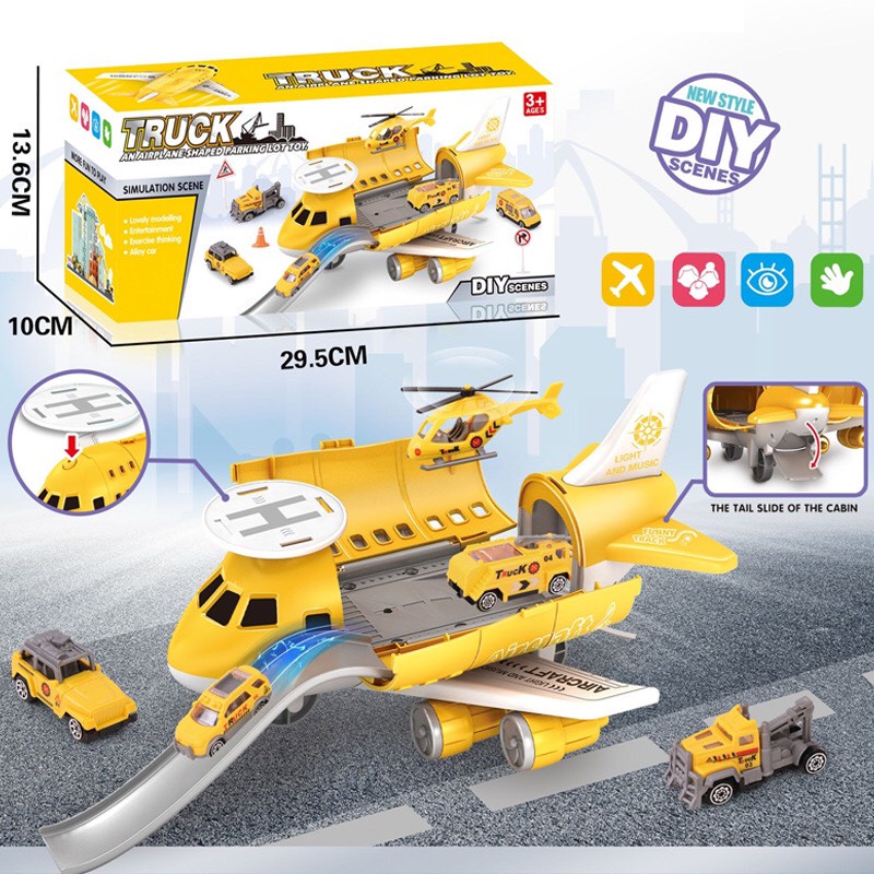 Đồ Chơi Máy Bay Cho Bé Trai 4 Trong 1, Đồ Chơi DIY Làm Quà Sinh Nhật Cho Bé