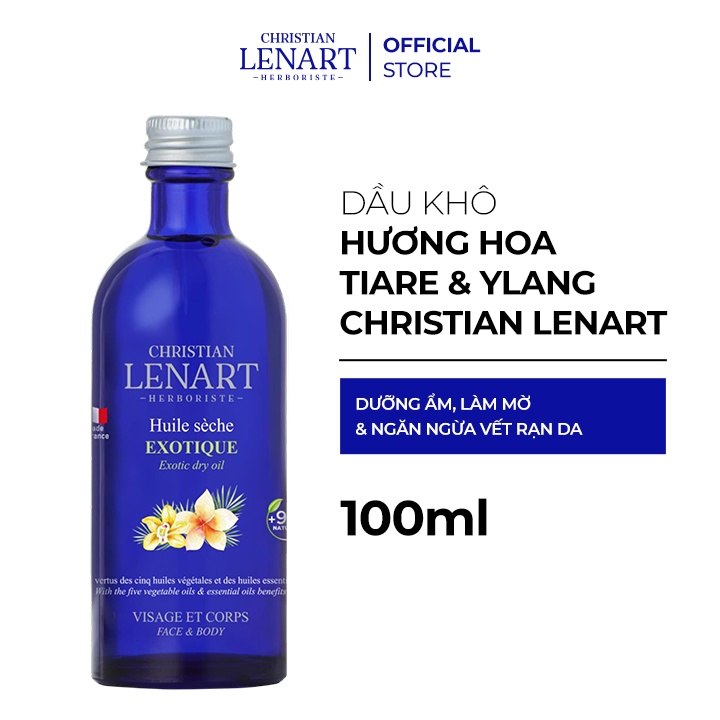 [Mã BMBAU50 giảm 7% tối đa 50K đơn 99K] Dầu Khô Hương Hoa Tiare &amp; Ylang Christian Lenart 100ml