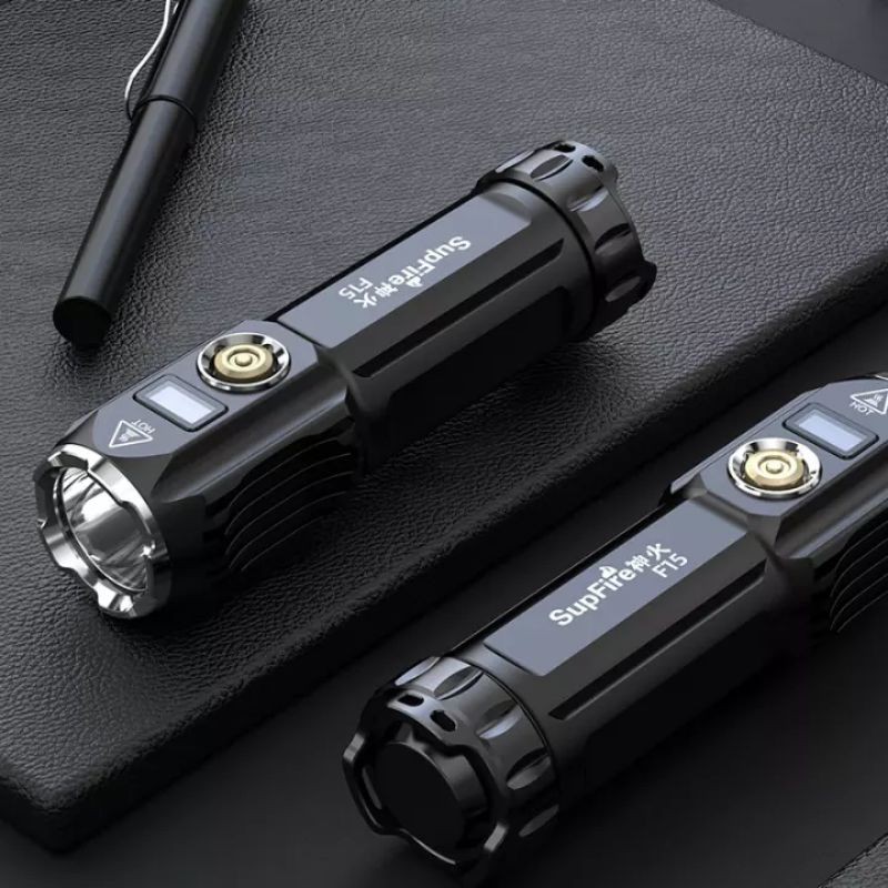Đèn Pin Siêu Sáng  Supfire F15 Zoom Đèn Pin Chống Nước Cầm Tay Mini Ngoài Trời 36W/P90/2000LM