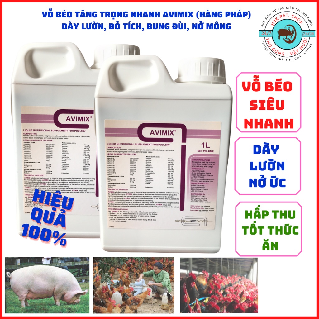 [Hiệu Quả 100%]Vỗ Béo Tăng Trọng Nhanh Giai Đoạn Cuối Cho Gia Súc Gia Cầm; Dày Lườn, Nở Ức Cho Chó Mèo, Ga, Lợn Trâu Bò