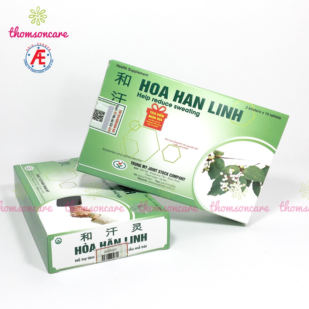 Hòa Hãn Linh - Hỗ trợ giảm mồ hôi tay chân - Khuyến mại mới - Mua 6 tặng 1 bằng tem tích điểm