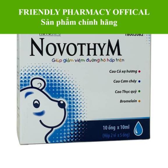 Novothym - Hỗ trợ phòng ngừa và giảm tình trạng viêm hô hấp, cảm cúm, giảm ốm vặt (10 ốngx10ml)