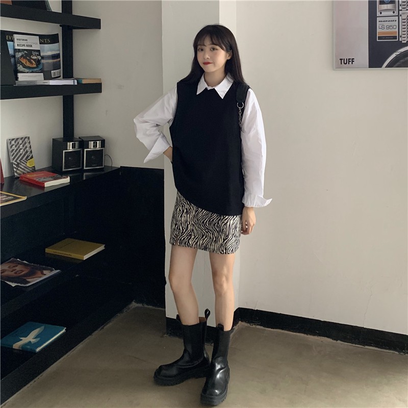 [Mã FATHANG5 giảm 10K đơn 50K] [SẴN] Áo gile len nữ Ulzzang Quảng Châu AGL16 | BigBuy360 - bigbuy360.vn