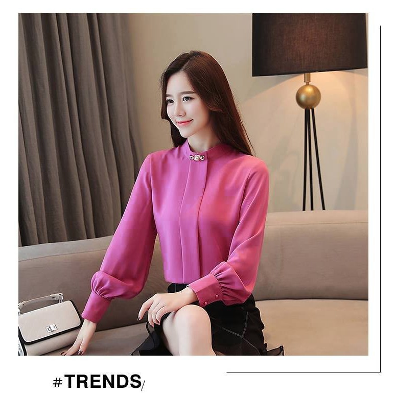 Áo sơ mi công sở ❣️FREESHIP❣️ Áo Kiểu Jammi Đính Ngọc - Hàng thiết kế chuẩn
