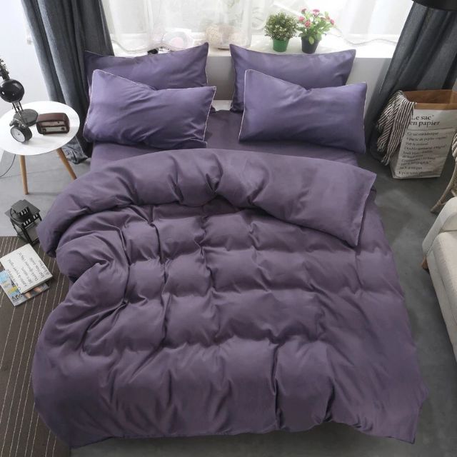 [ảnh thật] Bộ vỏ chăn ga gối Cotton poly đơn sắc homestay giá rẻ