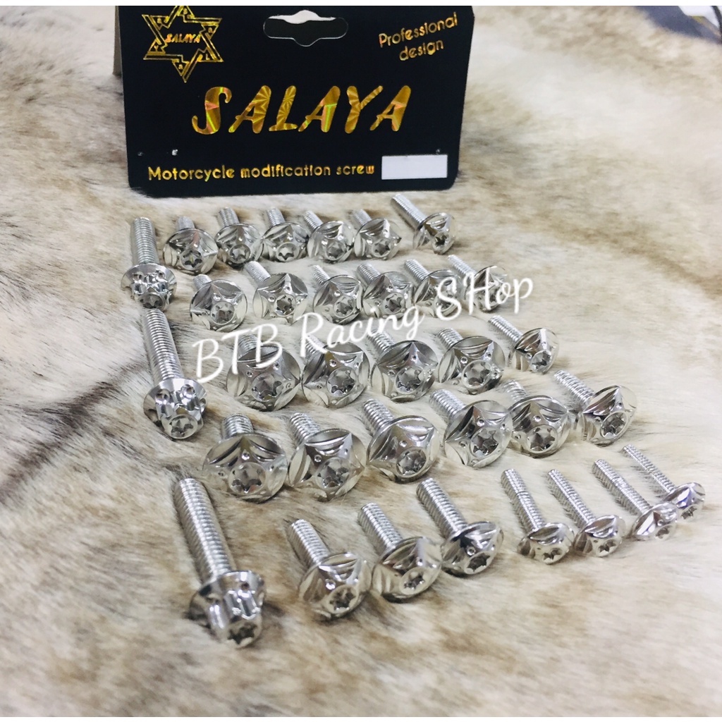 Full ốc dàn áo Salaya inox 304 cho các dòng xe Winner V, Winner X