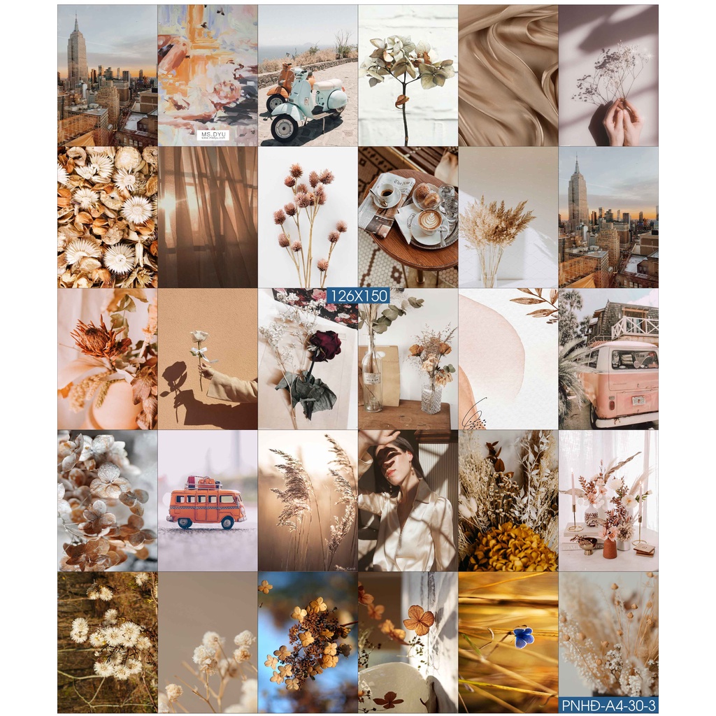 Combo Set 50 tờ Decal dán tường trang trí khổ A4,A5 - Trang trí Phòng ngủ Hiện đại PNHĐ3