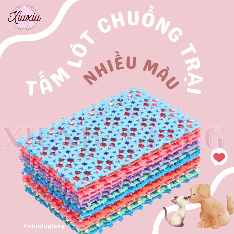 Tấm Nhựa Lót Sàn Đa Năng Nhiều Màu, Tấm Lót Chuồng Trại Thú Cưng - Xiuxiu Giang
