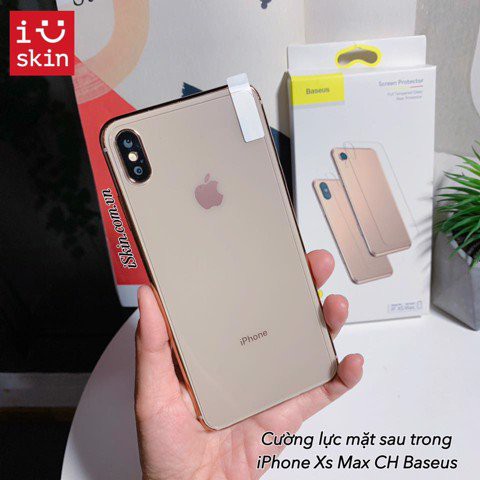 [Mã ELFLASH5 giảm 20K đơn 50K] Dán kính cường lực mặt sau IPhone X/XS/XR/XS Max hiệu Baseus chính hãng