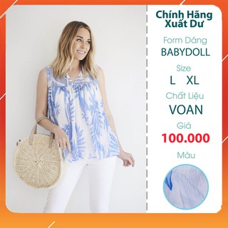 [FLASH SALES] ÁO BABYDOLL NỮ XẾP LY MÀU TRẮNG HỌA TIẾT LÁ XANH 💃 FO76 SHOP💃