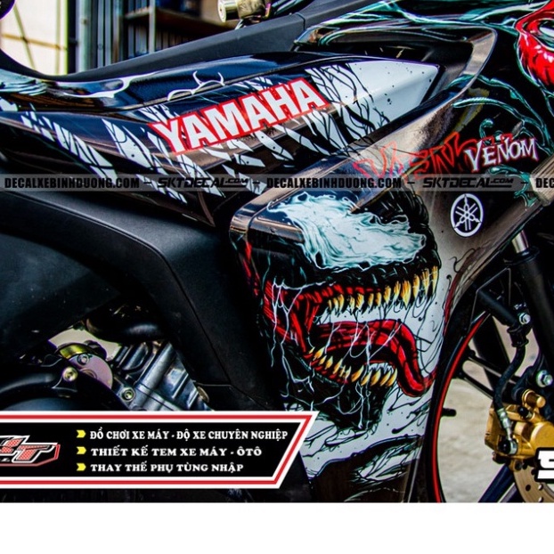 Gía sốc tem trùm exciter 155 đen xám đỏ venom, tem decal xe siêu rẻ ,đẹp,chất