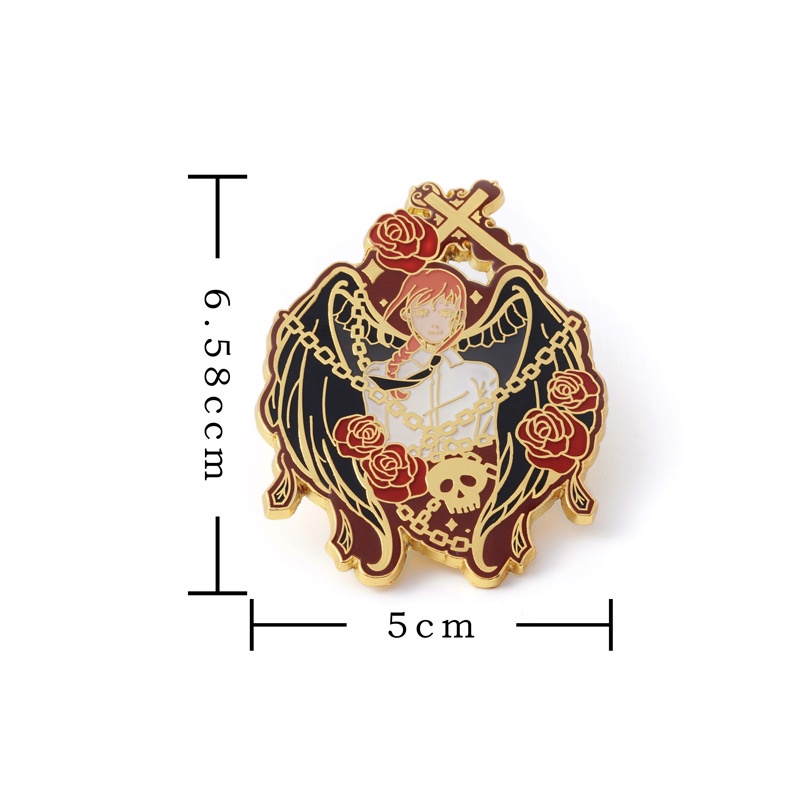 Ghim Cài Áo Kim Loại Hình Nhân Vật Phim Hoạt Hình Makima Thời Trang