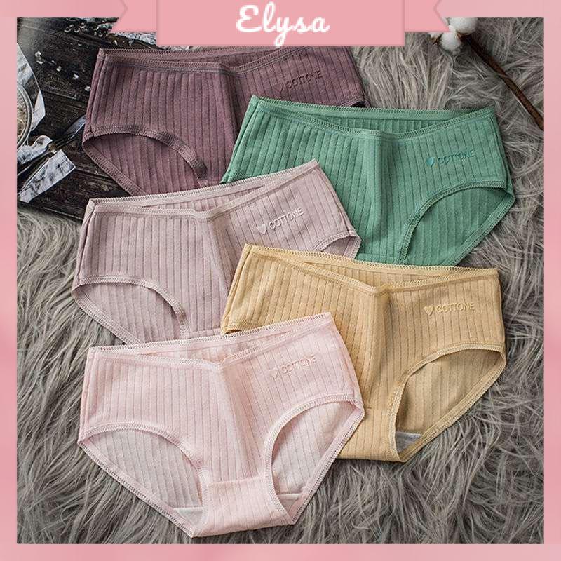 Quần Lót Nữ Cotton Cạp Viền Ren Kháng Khuẩn Cotony