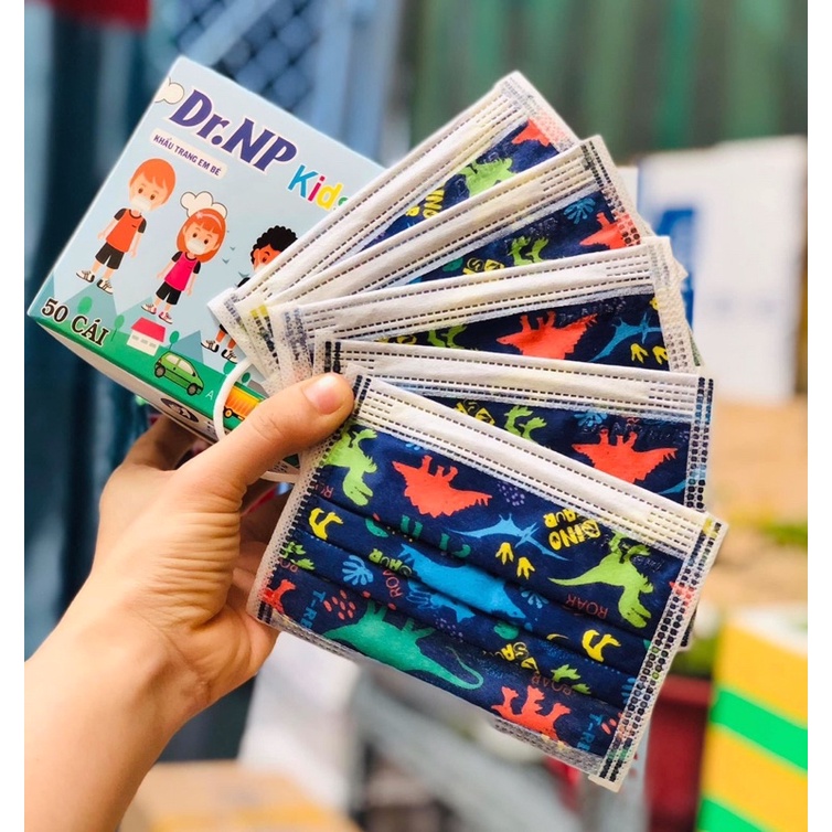 Hộp 10-50 cái khẩu trang cho bé 1-10 tuổi(