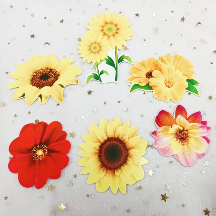 trang trí bánh kem sinh nhật [FREESHIP] đồ trang trí bánh kem sinh nhật thẻ cắm giấy hoa cúc