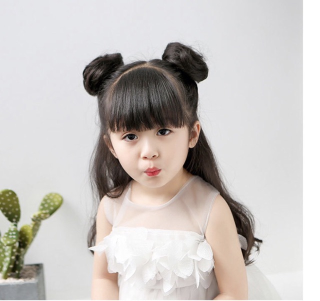 Tóc giả nữ búi 🤩FREESHIP🤩 Tóc gỉ búi mini cho bé siu cute