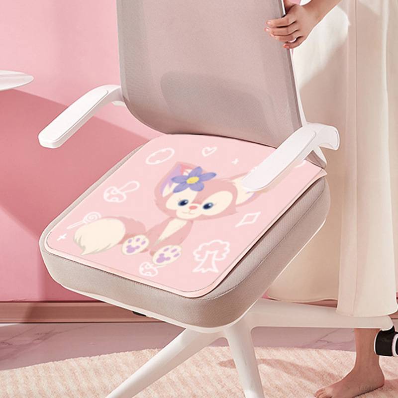 Đệm Lót Ghế Ngồi Xe Hơi / Văn Phòng Bằng Lụa Lạnh Thoáng Khí Chống Trượt Hình Hello Kitty / Gấu / Hoa