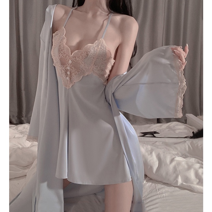 Váy Ngủ Lụa 2 Dây Cúc Lụa Cao Cấp Đầm Ngủ Lụa Satin Nữ Đẹp Gợi Cảm BS-1854