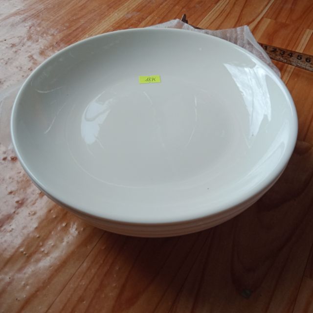[Gốm sứ]Dĩa sứ trắng Dày lớn 8inch