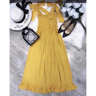 [ Hỗ trợ 10k đơn 20k ]  ĐẦM MAXI BÈO NHÚNG THÂN 2 DÂY  - cherrystore1996