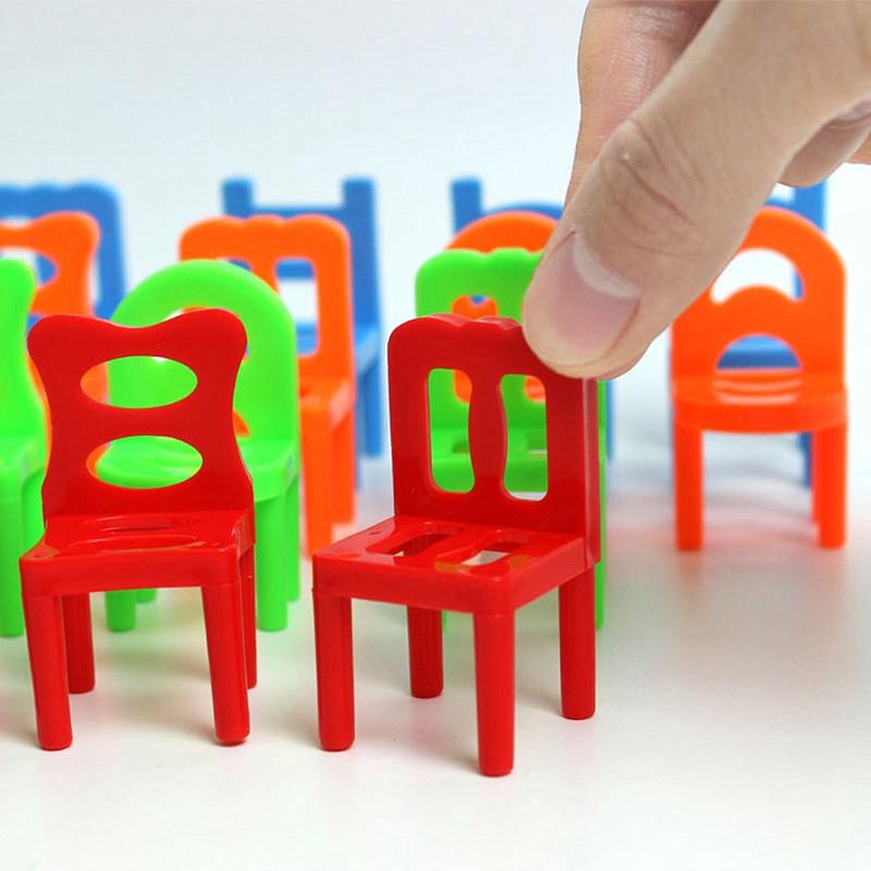 8Pcs/Lot Shape Plastic board Game Trò chơi trí tuệ xếp ghế Jenga độc đáo thú vị