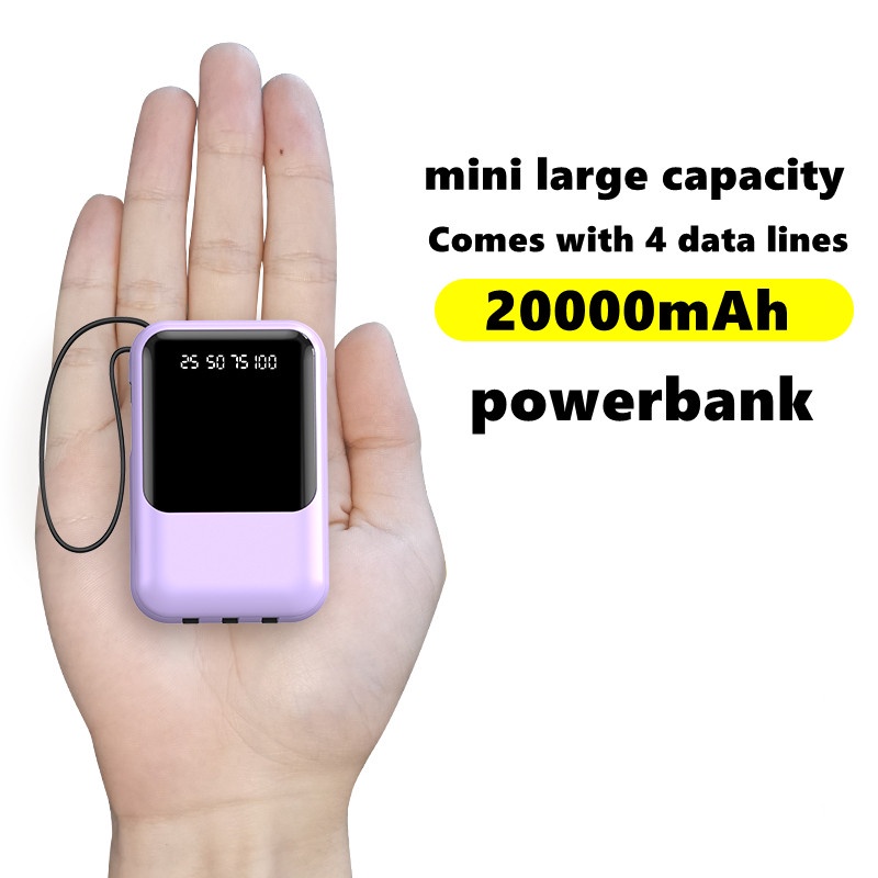 Sạc dự phòng YM467 20000mAh 3 đầu ra với dây cáp micro USB Type C thích hợp cho iPhone