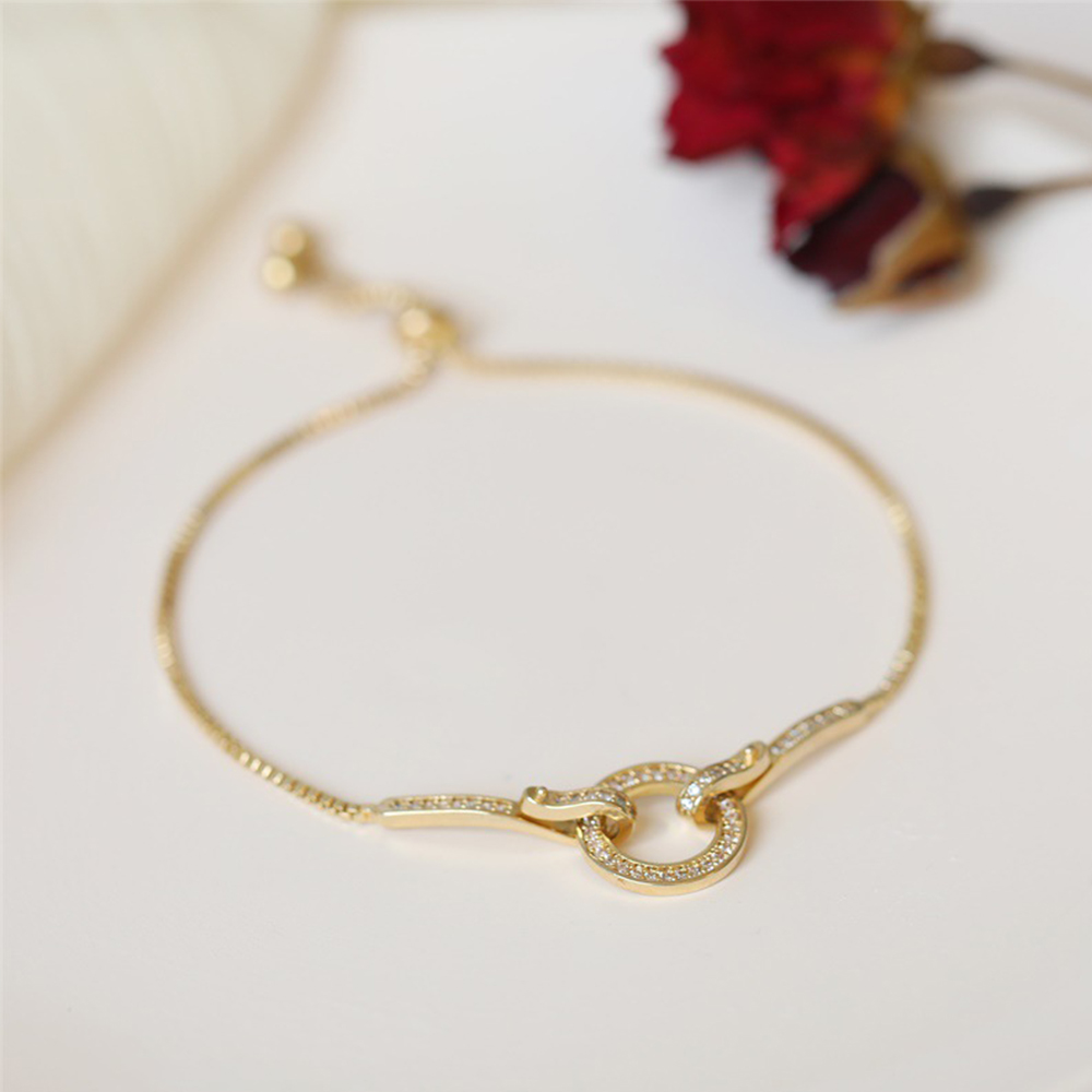 Vòng Tay Đính Đá Zircon Lấp Lánh Thời Trang Cho Nữ