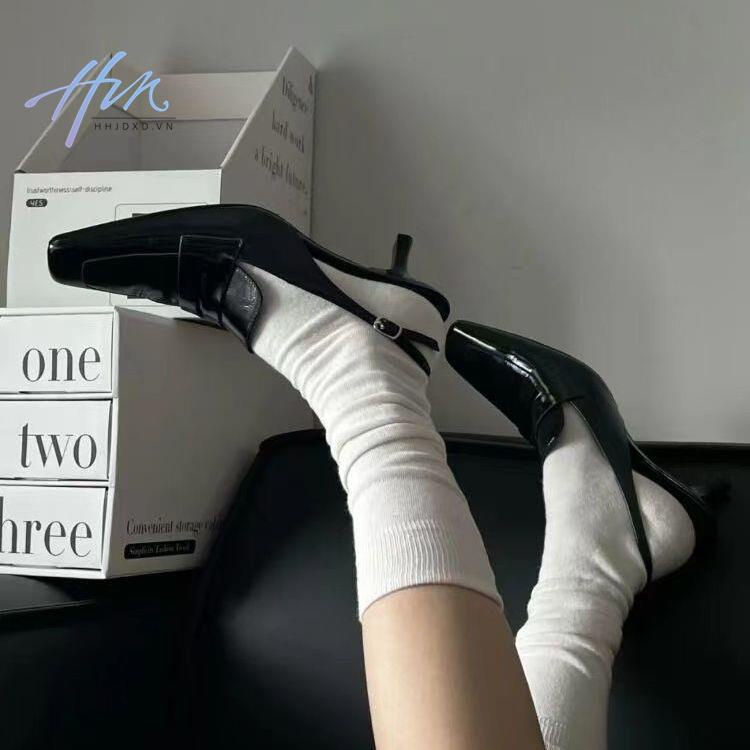 Giày Cao Gót Mũi Vuông Phong Cách Âu Mỹ Thời Trang Mùa Hè Mới 2022