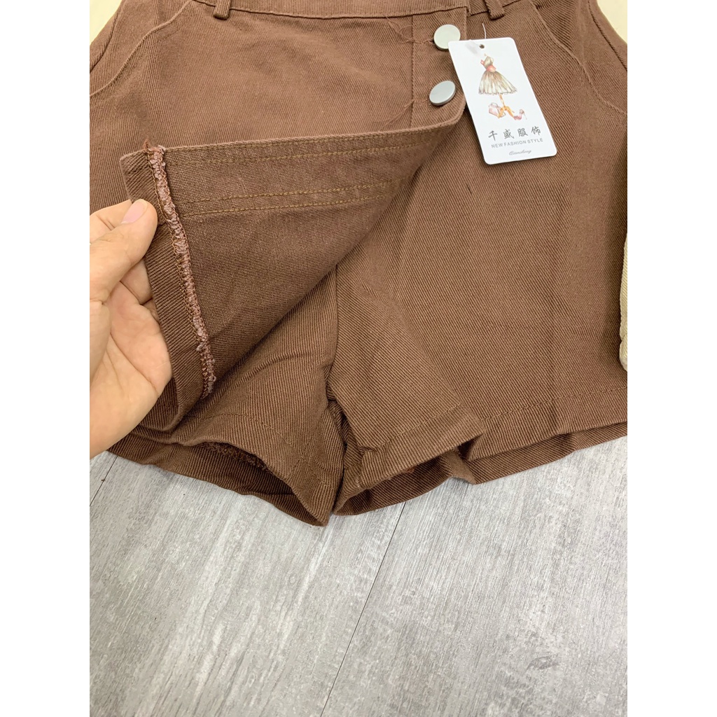 Chân váy thô Vạt lệch 3 khuy hàng Quảng Châu