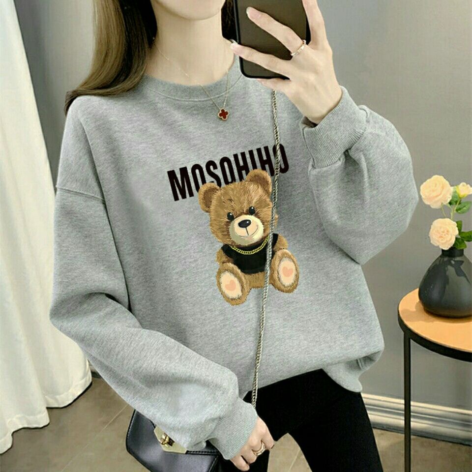 Áo Sweater Tay Dài Cổ Tròn Dáng Rộng Phong Cách Hàn Quốc Thời Trang Xuân Thu Mới Cho Nữ