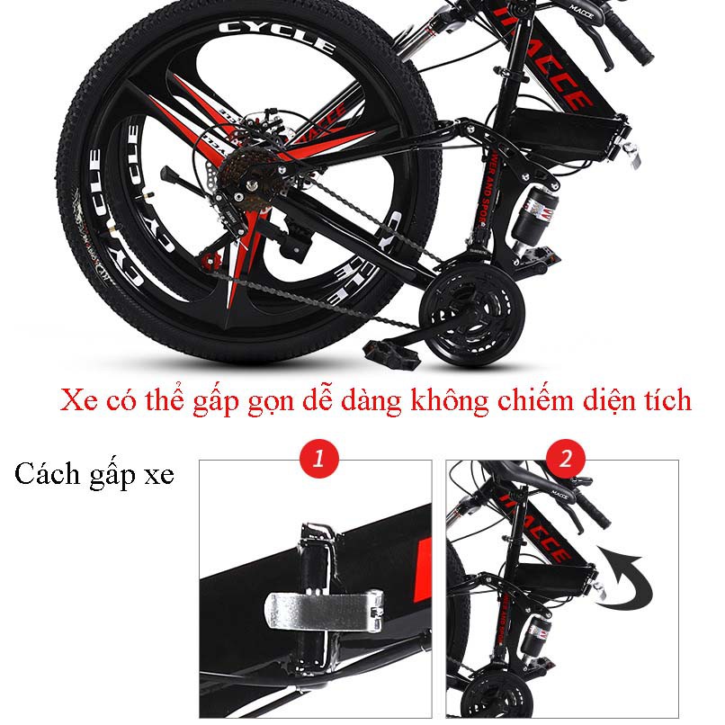XE ĐẠP ĐỊA HÌNH THỂ THAO KHUNG GẤP
