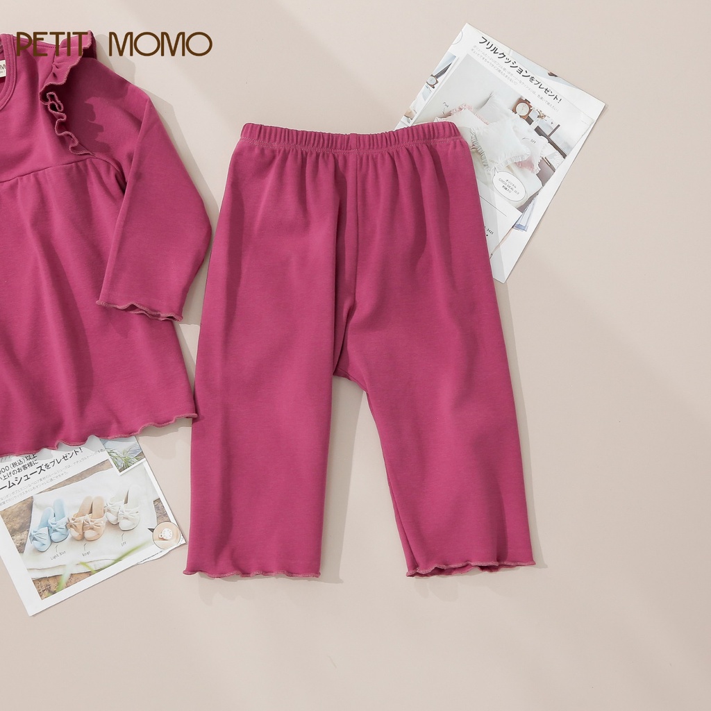 Bộ Quần Áo Bé Gái Mặc Nhà PETIT MOMO Vải Thun Cotton Mềm Mịn H122