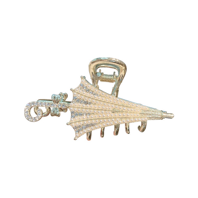 Kẹp Tóc Hình Chiếc Ô Đính Ngọc Trai 2022