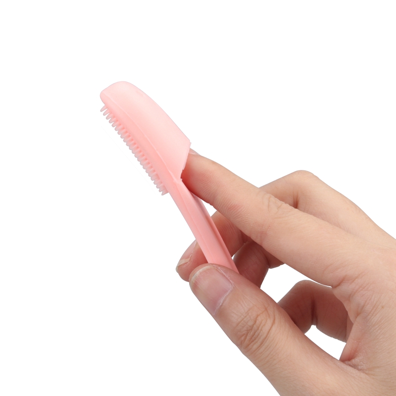 Bàn chải làm sạch mụn đầu đen cho vùng da mũi / lỗ chân lông bằng chất liệu silicon xỏ ngón tay tiện dụng