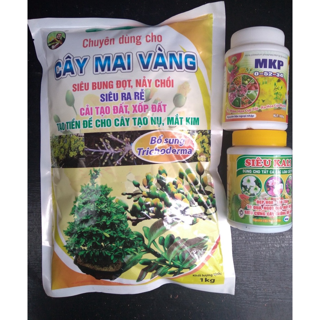 Phân bón mai giúp hoa Mai nở rộ đẹp hoa  lâu tàn ( phân mai, mkp, ka)