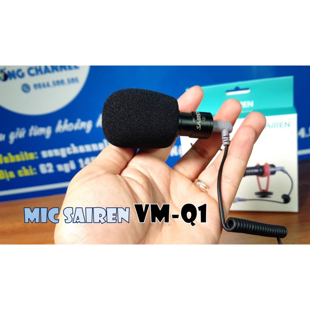 [CHÍNH HÃNG] Micro Thu Âm Sairen VM-Q1 Vlog - Míc Thu Âm Đinh Hướng