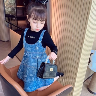 Váy yếm bò flower bé gái