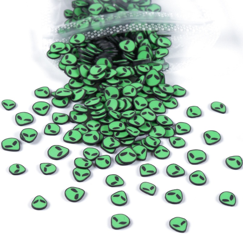 Miếng Dán Trang Trí Móng Tay Hình Người Ngoài Hành Tinh Dễ Thương DIY