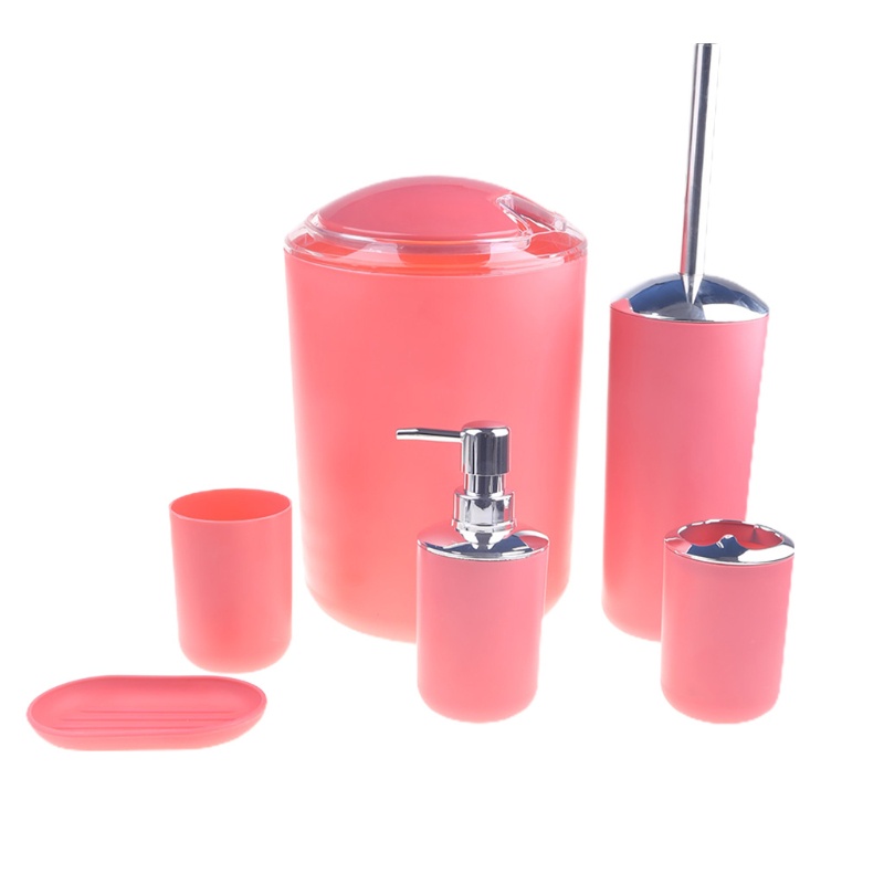 Bộ 6 Món Giá Đỡ Bàn Chải Đánh Răng + Cốc Đựng Xà Phòng Bằng Nhựa