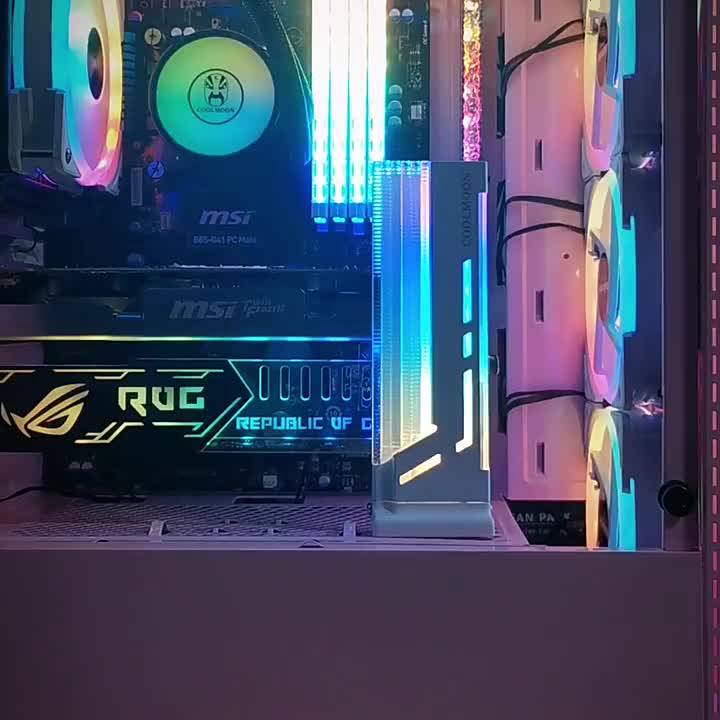 Giá đỡ VGA CoolMoon GH2, dạng đứng, Led 5V ARGB - đồng bộ Mainboard hoặc Hub CoolMoon. | BigBuy360 - bigbuy360.vn