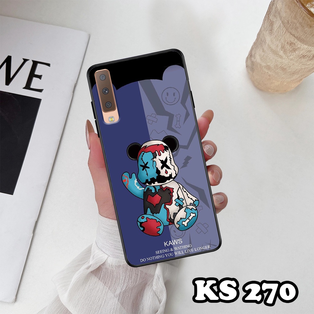 Ốp lưng Samsung A7 2018 - Samsung A9 2018 - Ốp in hình Gấu B.Ŗİ.ÇK - Lưng nhám viền TPU cao cấp