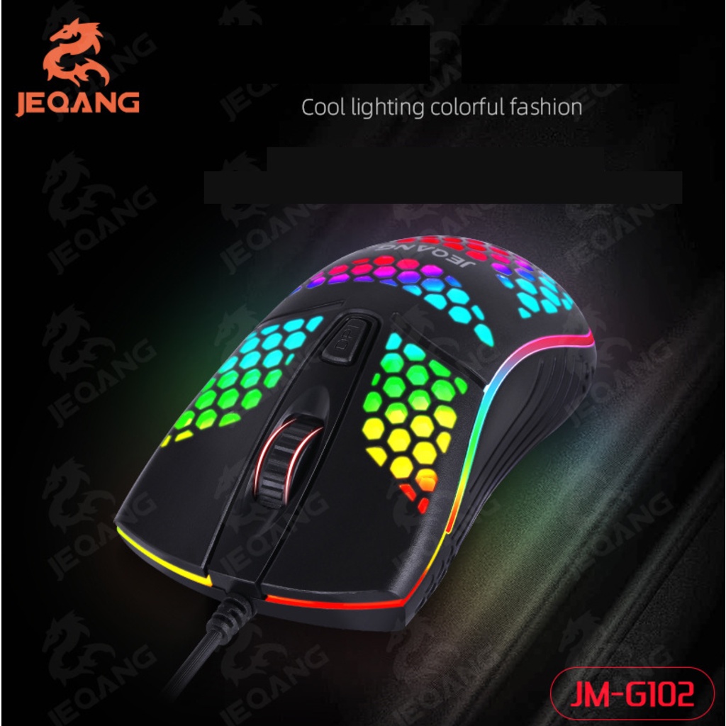 CHUỘT GAMING TỔ ONG JEQUANG JM-G102 MÀU SẮC