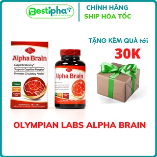 Olympian Labs Alpha Brain Viên uống bổ não, tăng cường tuần hoàn máu não Hộp 60 vi