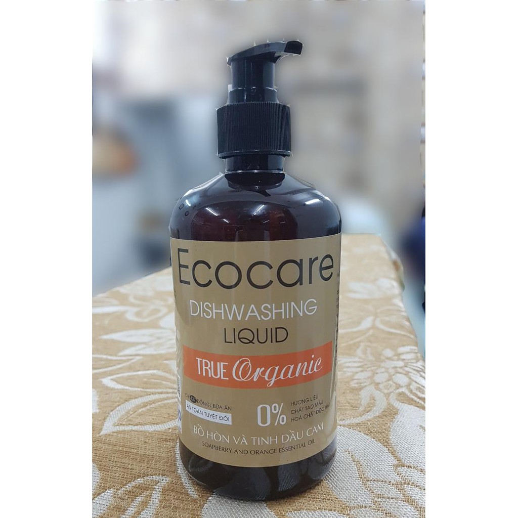 Nước rửa chén tinh dầu cam Ecocare 500ml