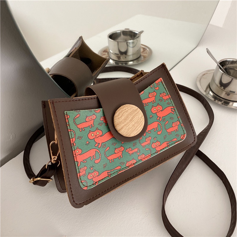 IELGY Túi Đeo Vai/Xách Tay In Họa Tiết Đơn Giản Thời Trang Cho Nữ