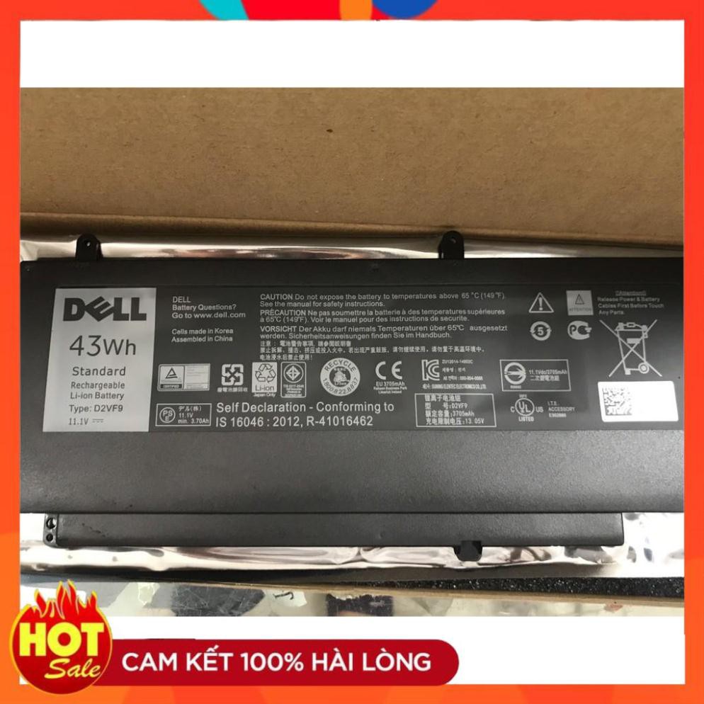 [Mã 273ELHA100K0 hoàn 7% đơn 500K]  HÀNG ZIN  Pin (Battery) Laptop Dell Inspiron 15 7547 7548 D2VF9 Original 43Wh