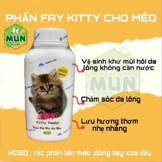 Phấn tắm khô Fay Kitty 120gr cho mèo